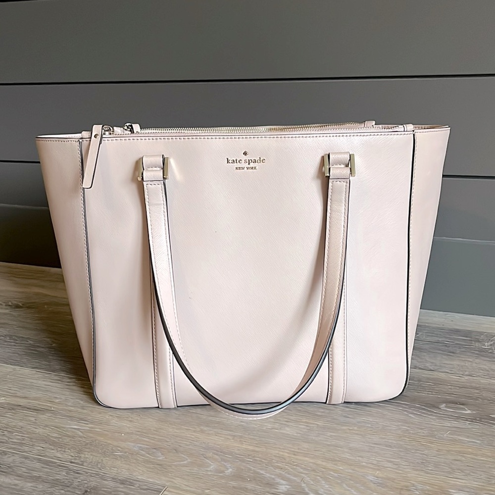 Light pink kate spade large tote bag